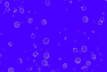 Light Purple vector background with tasty food.