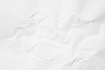 Clean white paper, wrinkled, abstract background.