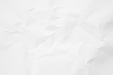 Clean white paper, wrinkled, abstract background.