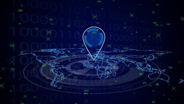 Global technology world map, globe worldmap icon, 3d rendering backgroung