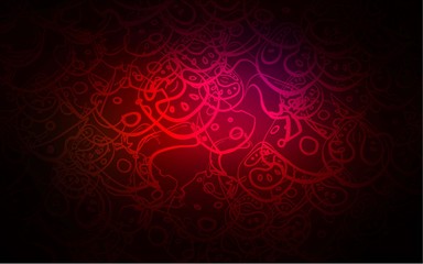 Dark Red vector pattern with fresh ingredients. Glitter abstract sketch with gourmet food. Doodle design for your business advert of cafes.