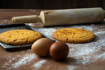 Delicate wheat flour cookies typical of Ecuadorian cuisine, called 