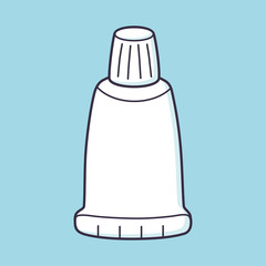 White toothpaste or cream tube