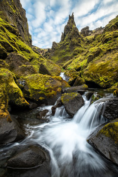 Stream near &THORN;akgil Campground, Iceland