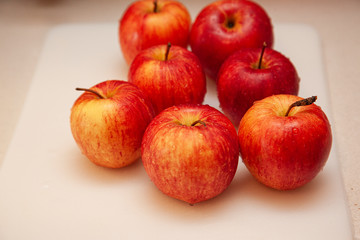 healthy red washed fruit