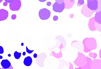 Fototapeta na wymiar Light Purple, Pink vector layout with circle shapes.