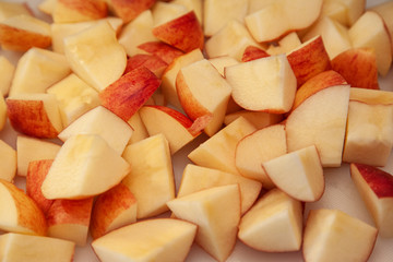 array of cut and sliced apples