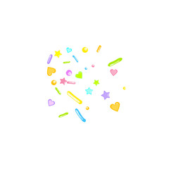 Sprinkles grainy. Cupcake dessert bakery confetti