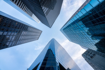 Fototapeta na wymiar Modern office buildings in the financial district
