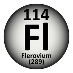 Periodic table element flerovium icon.