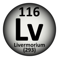 Periodic table element livermorium icon.