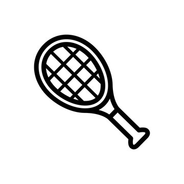 Tennis Racket Icon Designed In Line Style