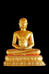 buddha statue isolated on black background