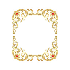 stucco pattern flower decorative isolated on the white background