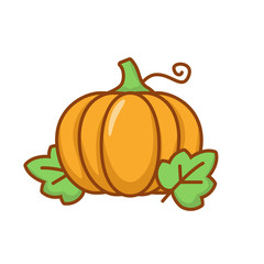 Pumpkin vector illustration in cartoon style isolated on white background 
