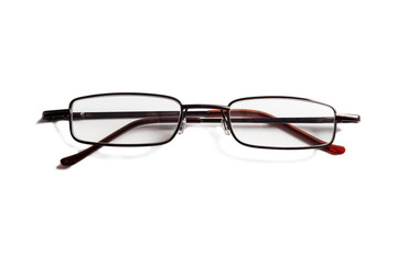 Stylish glasses for reading isolated on white background