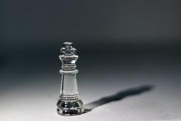 Glass chess king