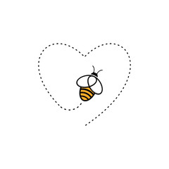 Bee Logo, Cute Bee Logo, Honey Logo