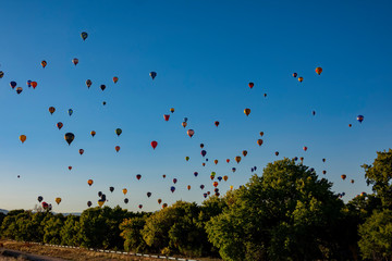 Morning view of the famous Albuquerque International Balloon Fiesta event