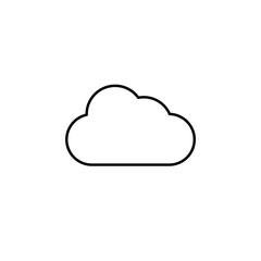 Cloud outline icon. Vector illustration