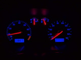 speedometer and tachometer car dashboard