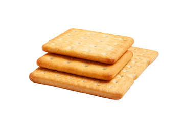 cracker biscuit isolated on white background