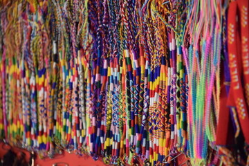 multicolored hand made bracelets