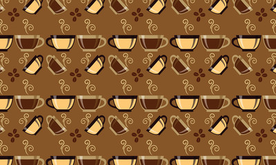 Pattern elements of coffee icons background illustration