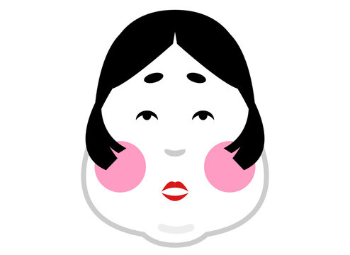イラスト 節分 福 福は内 おたふく おかめ お面 表情 幸せ 幸福 縁起 豆まき ベクター有 Stock Vector Adobe Stock