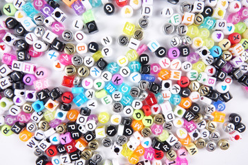 Colorful words as a background.