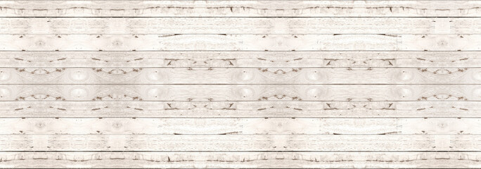 Panorama wood wall with beautiful vintage white wooden texture background