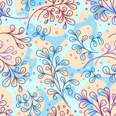Fototapeta na wymiar Abstract colotful floral pattern for a spring design. Romantic floral background.