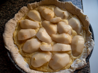 fresh homemade pear pie