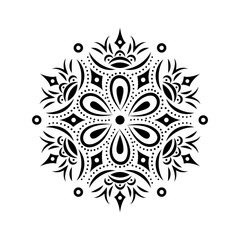 Simple flat illustration mandala design