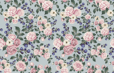 Seamless dainty floral pattern.