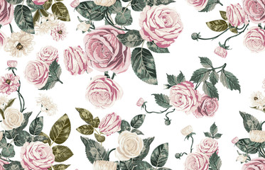 Seamless dainty floral pattern.