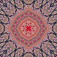 Colorful abstract kaleidoscope or endless pattern