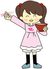 Children who enjoy rice