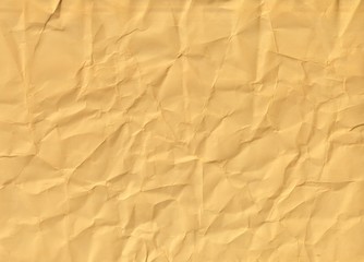close up crumpled yellow paper