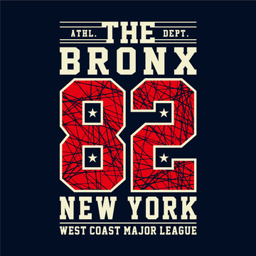 The bronx new york for t-shirts, vector illustration