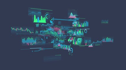 Business infographics elements with alpha channel