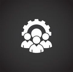 Teamwork related icon on background for graphic and web design. Creative illustration concept symbol for web or mobile app