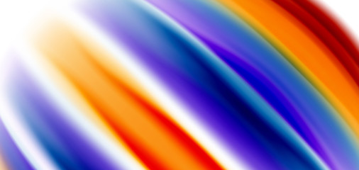 Silk smooth lines on white, liquid fluid color waves. Vector Illustrations For Wallpaper, Banner, Background, Card, Book, Illustration, landing page, cover, placard, poster, banner, flyer, design