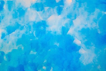 abstract  blue background with watercolor pattern