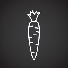 Vegetable related icon on background for graphic and web design. Creative illustration concept symbol for web or mobile app