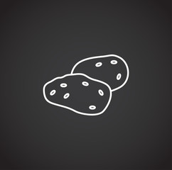 Vegetable related icon on background for graphic and web design. Creative illustration concept symbol for web or mobile app