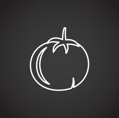 Vegetable related icon on background for graphic and web design. Creative illustration concept symbol for web or mobile app