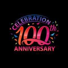 100 Years Anniversary Vector Template Design Illustration