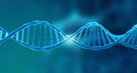 DNA on Scientific background. 3d illustration.