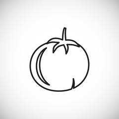 Vegetable related icon on background for graphic and web design. Creative illustration concept symbol for web or mobile app